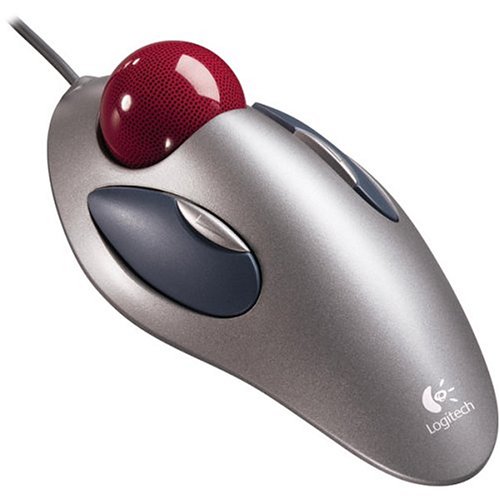Logitech 4-button Marble Mouse, note the absence of a scroll-wheel